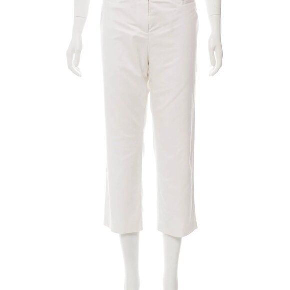 Lafayette 148 White Cropped Pant size 8 - Picture 7 of 7